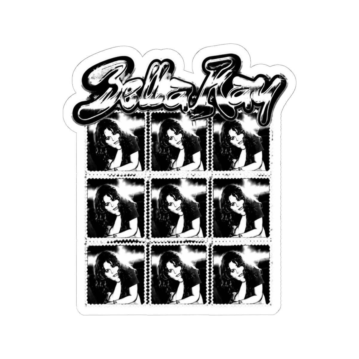 Line Art Style Dance Pop Singer - Bella Kay Sticker - alternate angle 1, merchandise