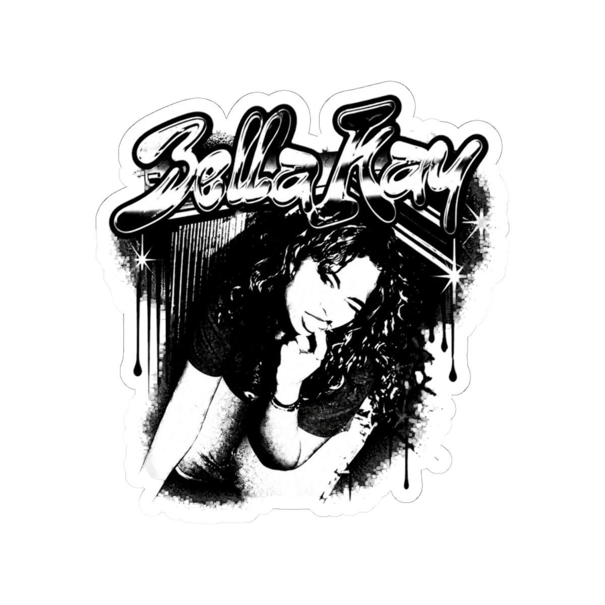 Silhouette Adult Contemporary Singer - Bella Kay Sticker - alternate angle 1, merchandise